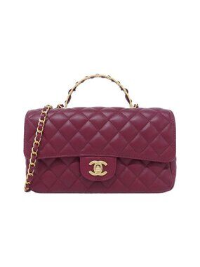 Chanel Bag Handbag Burgundy